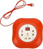 CADEAU Round Shape Extension Cord with 4 Mtr. Long & 2 Core Wire with 1 Switch,2 two Pin Socket and 1 Three Pin Socket Extension Boards or surge protector
