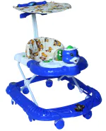 Evoshine Baby Classic Walker - Foldable Design with Parent Handle Rod and Big Comfortable Seat Cushion for Babies 6-18 Months - Perfect Baby Toy and Walking Support for Boys and Girls