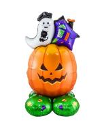 Jagmag Halloween Spider Web Haunted House Pumpkin Ghost Aluminum Theme Balloons Garland Kit