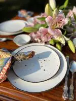 Hitkari White sparkle dinner set 27 pc.