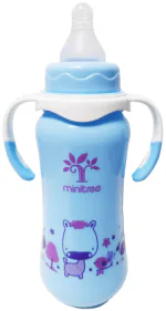 MINI TREE Regular NECK WHITE Handle FEEDING BOTTLE | Blue | 270 ML