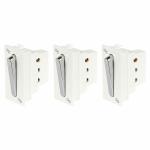 CONA 9911 Status Chrome 1 Way Modular Switch 16A White, Pack of 3 |Electric Switch|1 Way Switch 6A|ISI Marked One Way Modular Switch for Home, Office, Shop,etc
