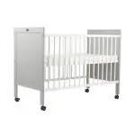 Luvlap Grey White C 75 Wooden Baby Cot Crib Sofa Bed With Mattress