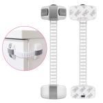 Safe-o-kid Adjustable Large Multi Purpose Child Safety Lock, Grey Pack of 4