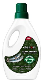 Clenom Fish Amino Acid Liquid Plant Root Booster Concentrated 500ml for All Plant, Micro Organism, Vigorous Growth, Cold Processed.