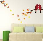 Customscart Large Self Adhesive Love Birds Wall Sticker 120 cm