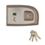 Godrej Locks Astro 2C Deadbolt Rim Lock for Main Door, Suitable for Inside & Outside Opening Door Rim Lock with 4 Keys, Home Safety Door Lock (Milano Bronze, Pack of 1)