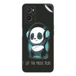 GADGETSWRAP Printed Vinyl Skin Sticker for Oppo K10 - panda-headphones