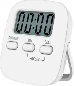 R S TRADING Digital Kitchen Timer with Stand, Visual Rotary Timer with LED Digital Display Magnetic Countdown Countup Timer