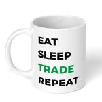 Akipi Eat Sleep Trade Repeat | Stock Market | Crypto Ceramic Coffee Mug
