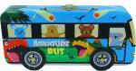 POKSI ADVENTURE BUS THEME PENCIL BOX FOR KIDS|METAL |MULTICOMPARTMENTS|WITH LOCK SYSTEM-LIGHT BLUE ADVENTURE BUS THEME Art Metal Pencil Box l Set of 1 Light Blue