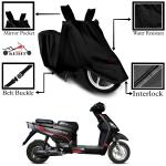 Aashtik Mart Hero Electric NYX Motorcycle Bike Scooty Cover Black Colour Water Resistant - UV Protection & Dust Proof Imported Fabric Quality,Sun Protection,Weather Bike - Scooty Two Wheeler Body CoverHero Electric NYX
