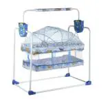 Maanit Baby Swing with Transparent Canopy for New Born Baby 0-9 Months (Blue)