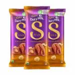 Cadbury Dairy Milk Silk Hazelnut Chocolate Bar, Pack of 3 x 143g