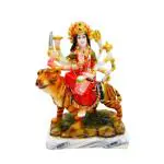 DECOR CULTURE Soft Marble Durga Mata Murti for Home Temple // Gift Purpose Idol (Size : 14x10x6 Cms) - Multi.