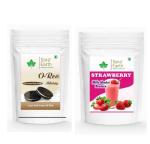 SaraEarth Combo of Milkshake Oreo & Strawberry Instant Drink Powder | Children Preferred Shake| 200grm (Each 100grm)