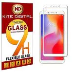 Kite Digital Redmi 6/6A WHITE 5D Premium Tempered Glass Screen Protector Slim 9H Hard 2.5D