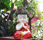 Beckon Venture Red Polyresin Handcrafted Laughing Buddha Statue 20 cm x 15 cm