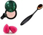 Lenon Cream Foundation & 2 pcs sponge puff & foundation brush (4 Items in the set)
