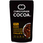 Christopher Cocoa 99% Pure Dark Chocolate Couverture Callets 1Kg (Chocolate Chips, Buttons, Snack, Bake, Cake, Hot Chocolate)