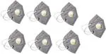 Rockjon Grey N95 Pollution Respirator Face Mask Washable And Reusable - Free Size (Pack Of 7)