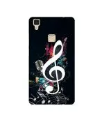 Casotec Music Design Printed Silicon Soft TPU Back Case Cover for Vivo V3 Max