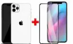 eZell IPHONE 11 PRO MAX (2N1) Combo Pack FULL TEMPERED GLASS + Back Screen Protector By Tel, Ultra clear, 3D Carbon Fiber Ultra-Thin, & Full Glue Tempered + Back Cover Mobile Screen protector