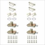 LAPO 32mm Wardrobe Lock/Cupboard Lock/Cabinet Lock with 2 Computerized Key(Silver Finish) Pack of 4