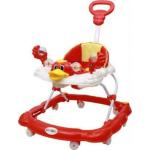 Maanit Baby Walker & Rocker, Height Adjustable with Light & Musical Toys, 6m+ (Red)