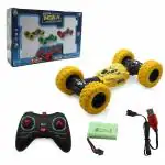 VikriDA Big Size Double Sided Stunt Racing Moka 4-Wheel Drive Off Road Rock Crawler Remote Control Monster Car with 2.4 GHz for Kids, Multicolor