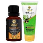 Meena Elements Celebrate Beauty. Celebrate You Rosemary Essential Oil With Aloe Vera Gel 60 Gm, 15Ml (Pack Of 2)