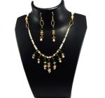 JAYA VISION ENTERPRISES Real Pearl & Gemstone Green aventurian Choker Necklace