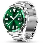 Pebble Chrome 1.52 inch HD IPS 600 Nits Display, BT Calling, Health Suite, Metal Build, Step Pedometer, Smartcalculator, Alarm & Notification - Classic Green