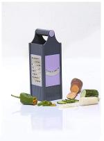 DHYANI Stainless Steel 4 in 1 Slicer and Grater Chopper Fruit Slicer Dicer Grater Potatoes Slicer Peeler Attach 4 Blades for Chips Vegetable & Fruit Cutter Slicer Vegetable Slicer for Kitchen