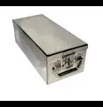 GinoSet Stainless Steel Locker Boxes,Jewellery Boxes, Cash Box,Bank Locker Box,Check book Box, Peti Size - 8 Inch (L-21.5 / W-10 / H-8 CM) Cash Box