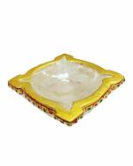 Shubhanjali store 4 Mukhi Batti White Crystal Jade Oil Diya