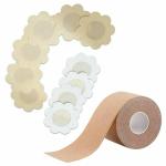 OXILY Boob Tape with 10pcs Nipple Cover & 36pcs Fashion Tape Double Sided Body Tape Adhesive Strapless Bra & Heavy Breast Support - Boobs Tape for Women Clothes