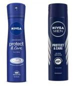 Nivea Protect & Care Deodorant Spray - For Men & Women (150Ml, Pack Of 2)