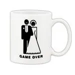 Mug Morning Best Marriage Gifts Game Over Funny Mugs Marriage Coffee Ceramic Mug 325ml (White)