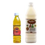 TOPALE'S Premium Wooden cold Pressed CocoNut Oil 1 ltr+ Deepam oil 500ml