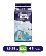 Honey Bunny Double Extra Large (XXL) Size - 48 diapers| Pack of 1 | (15-25 kgs) with Wetness Indicator, Silky Soft - Bubble sheet| (15-25 kgs) with Wetness Indicator, Silky Soft - Bubble sheet