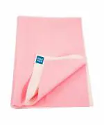 Mee Mee Instadry Cotton Bed Protector: Ultra-Absorbent, Rapid-Dry Mattress Sheet for Newborns - Breathable, Gentle, and Reusable Waterproof Cot Sheet for Infants (0-48 Months) - 140x220cm, Pink