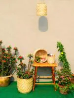 SILPAKARMAN_HANDCRAFTED BAMBOO BASKET SET, MULTIPURPOSE (Set Of 4 Baskets- 8, 10, 12 & 14 Inches)