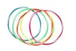 Fitfix Plastic Pe Assorted Helix Sports Hula Hoop Exercise Fitness Playing Ring - 18 Inch (Pack Of 5)