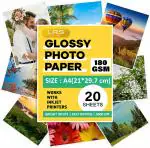 LRS White A4 180 GSM Photo Paper (Pack of 20)