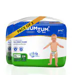 Bumtum Diaper Pants Extra Large (XL) Size - 48 Diapers |Pack of 2 |Super Soft with Leakage Protection