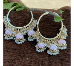 Gyaan Jewels Handmade Jhumki Earring Turquoise (Women and Girls)