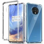 Kite Digital OnePlus 7T Transparent Bumper Shock Proof Corner Soft TPU Silicone Flexible Back Case Cover (Pack of 2)