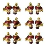 DOORTAIN Zinc Alloy Antique Mandir Wine Gold Finish Curtain Bracket Window Curtains Holder Support for Window & Door Fitting. (1 Inch, Maroon) 6 Set (12 pcs)