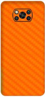 Orgic India Poco X3 Pro Carbon Orange Mobile Skin